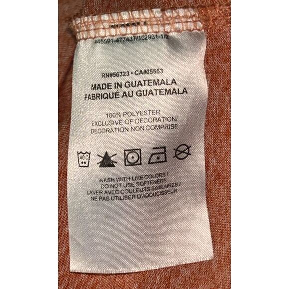 The Nike Tee Dri-FIT Swoosh Logo Orange Athletic T-Shirt Big Kids' Boys Small - Picture 6 of 6